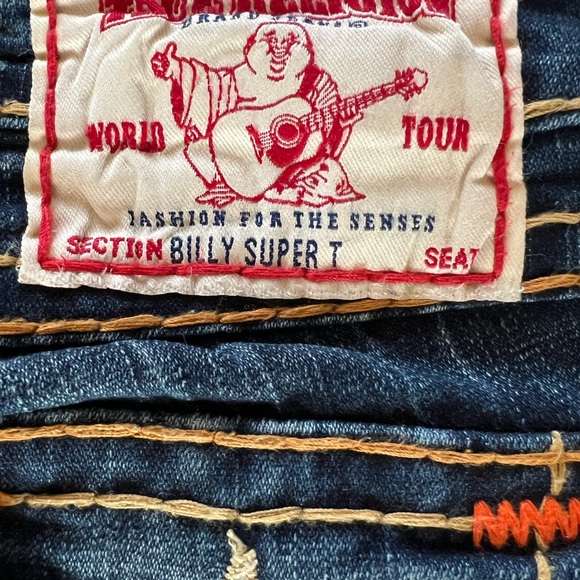 True Religion Billy Super T Jeans Women’s 24 – Dark Wash Bootcut, Made in USA - Picture 4 of 8